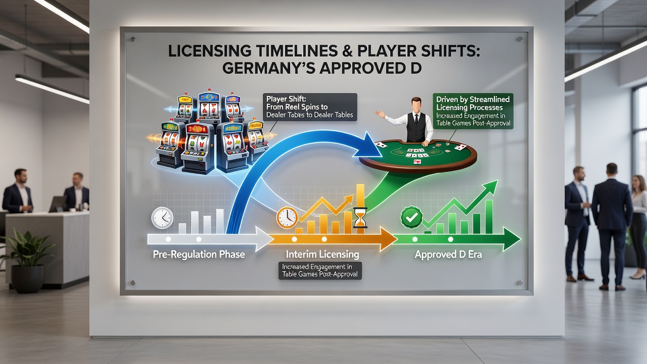 Grafik zu Spielerübergängen zwischen Slots und Live-Tischen in GGL-lizenzierten Plattformen